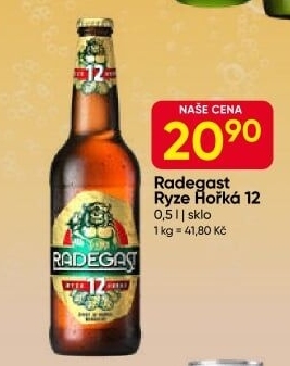 Pivo světlý ležák 12° Ryze hořká Radegast