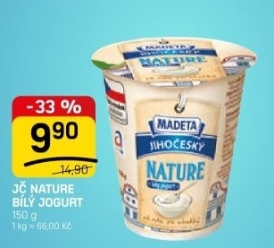 Bílý jogurt Nature jihočeský Madeta
