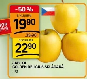 Jablka Golden Delicious