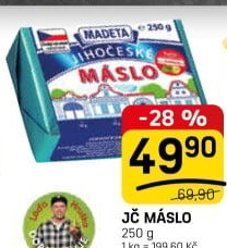 Máslo Jihočeské Madeta