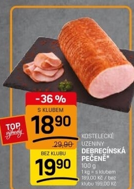 Pečeně debrecínská Kostelecké uzeniny