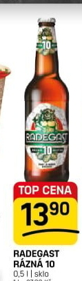Pivo světlé výčepní Rázná 10° Radegast