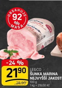 Šunka Marina nejvyšší jakosti LE&amp