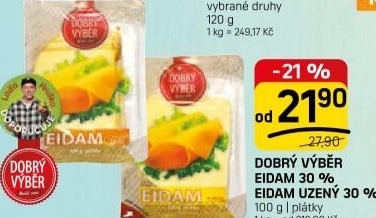 Sýr Eidam 30% Dobrý Výběr