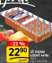 Sýr Eidam uzený 44% Jihočeský Madeta