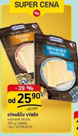 Sýr Sýrařův výběr Madeta