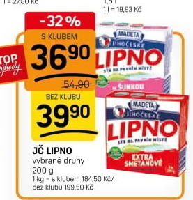 Tavený sýr Jihočeské Lipno Madeta