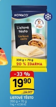 Těsto listové mražené Dobroty babičky Kláry