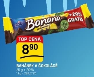 Tyčinka Banán v čokoládě Figaro