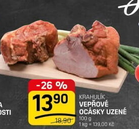 Vepřové ocásky uzené Krahulík