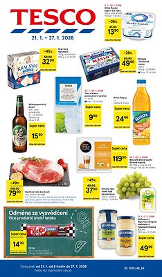 akční leták Tesco 21.1.2026-27.1.2026