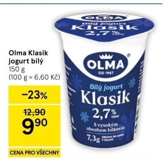 Bílý jogurt Klasik Olma