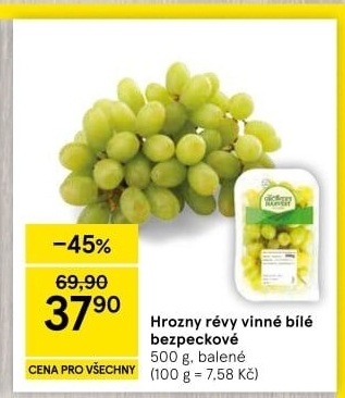 Hrozny bílé bezsemenné The Grower'