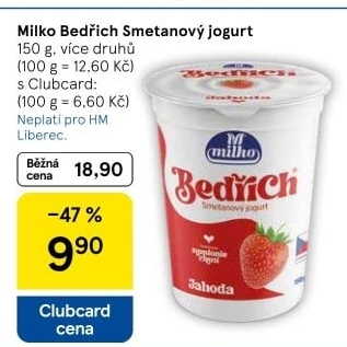 Jogurt Bedřich smetanový ochucený Milko