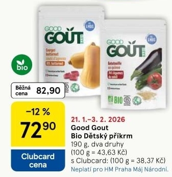 Kapsička dětský příkrm Bio Good Gout