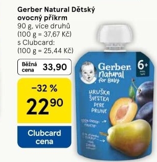 Kapsička ovocná Gerber Natural for Baby