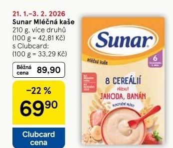 Kaše mléčná Sunar