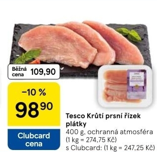 Krůtí prsní řízky Tesco
