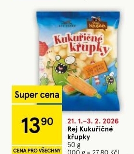 Kukuřičné křupky bez lepku Rej
