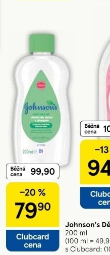 Olej tělový dětský Johnson'