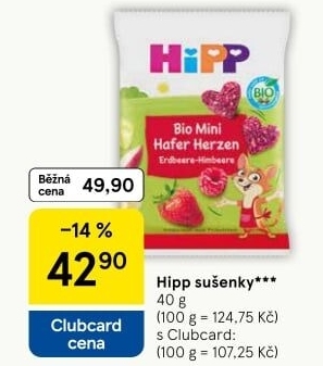 Ovesná srdíčka s ovocem Bio Hipp