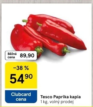 Paprika červená kapie Tesco