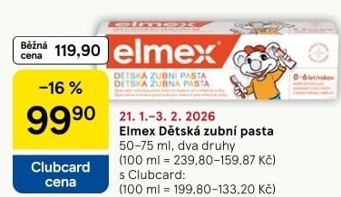 Pasta na zuby dětská Elmex