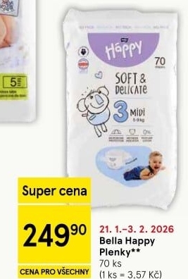 Pleny dětské Háppy Bella