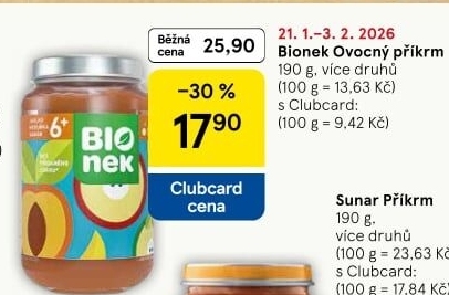 Přesnídávka ovocná Bionek