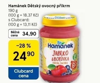 Přesnídávka ovocná Hamánek