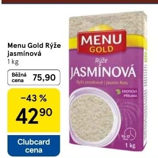 Rýže jasmínová Menu Gold