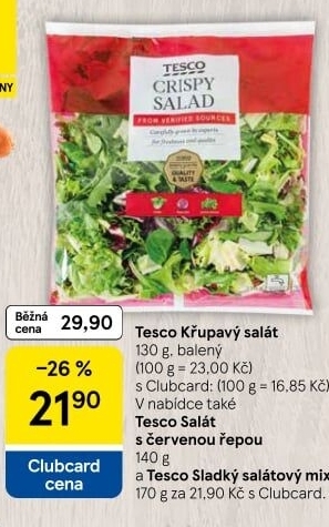 Salát mix Tesco