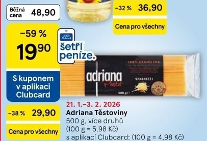 Těstoviny Adriana