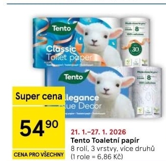 Toaletní papír 3vrstvý Tento