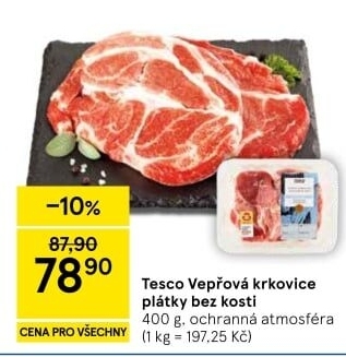 Vepřová krkovice bez kosti Tesco
