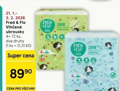 Vlhčené ubrousky Fred&amp