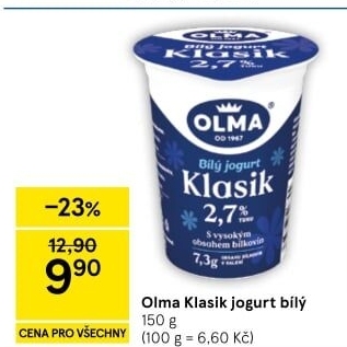 Bílý jogurt Klasik Olma