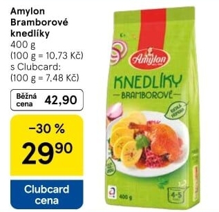 Bramborové knedlíky v prášku Amylon