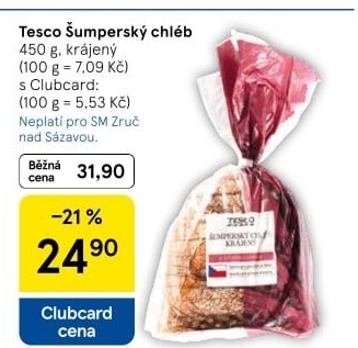 Chléb Šumperský Tesco