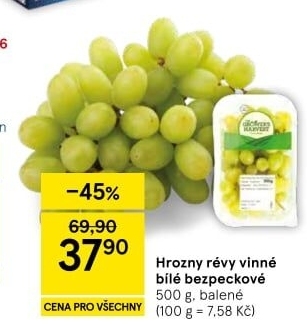 Hrozny bílé bezsemenné The Grower' - Tesco akcniletaky.com