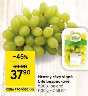 Hrozny bílé bezsemenné The Grower'