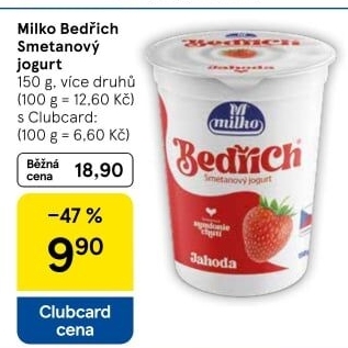 Jogurt Bedřich smetanový ochucený Milko