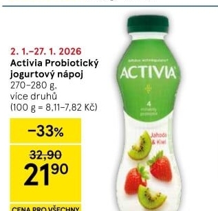 Jogurtový nápoj Activia Danone
