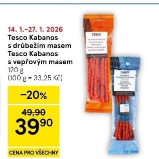 Kabanos s vepřovým masem Tesco