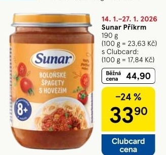 Masozeleninový příkrm Sunar