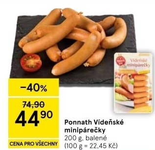 Minipárečky vídeňské Ponnath