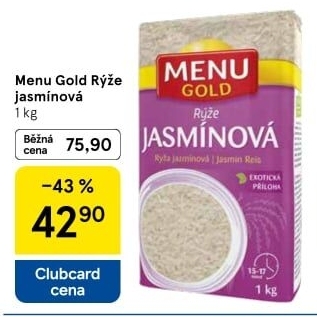 Rýže jasmínová Menu Gold