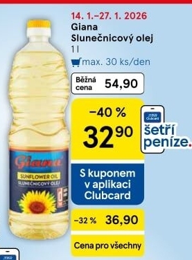 Slunečnicový olej Giana
