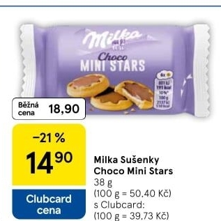 Sušenky Choco Minis Milka