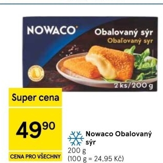Sýr obalovaný mražený Nowaco